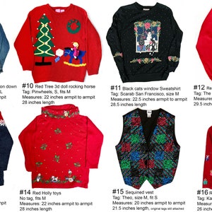 Vintage Christmas sweater You Pick 80s 90s xmas sweatshirt men's women's all sizes ugly sweater image 3