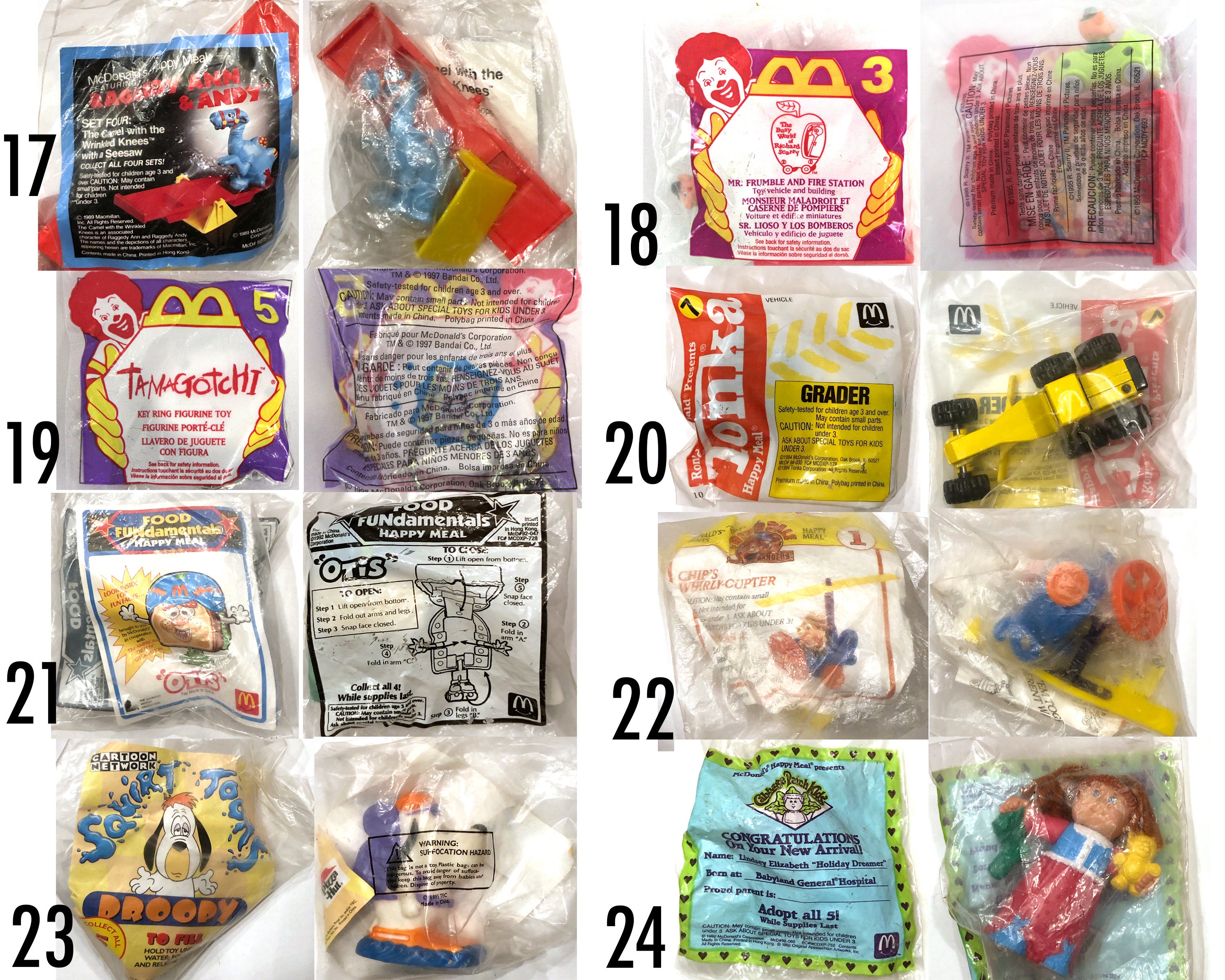 Vintage happy meal toy sealed original package 80s 90s YOU Etsy