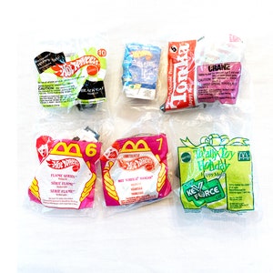 Vintage hot wheels happy meal toys cars lot of 6 sealed new 90s tonka