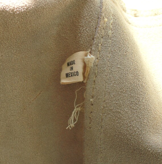 1990s Tan Suede Leather Fringe Vest - image 8