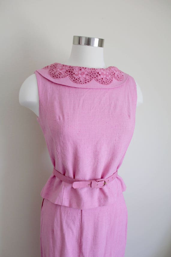 1960s Pink Two-Piece Dress Suit Set by Carol Bren… - image 5