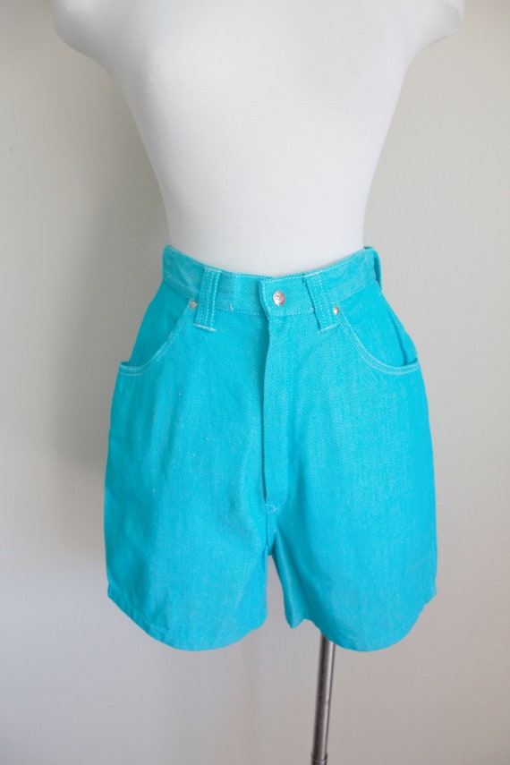 1960s Dead Stock Baby Blue Denim Shorts | New Old… - image 2