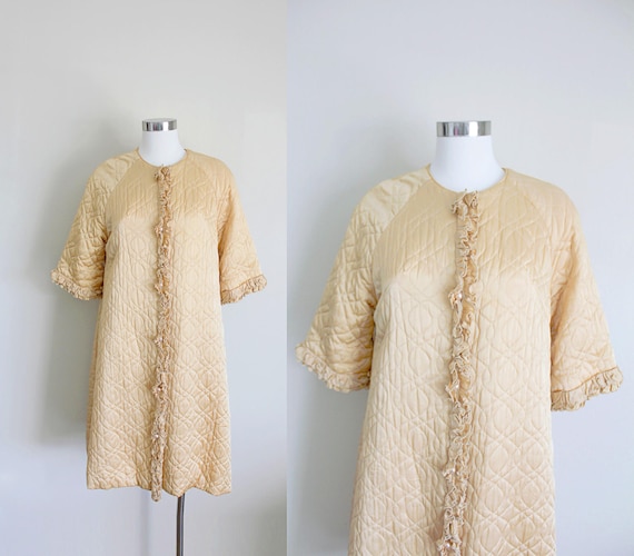 1960s Robe | Gold Robe | Quilted Robe | Gold Quilt