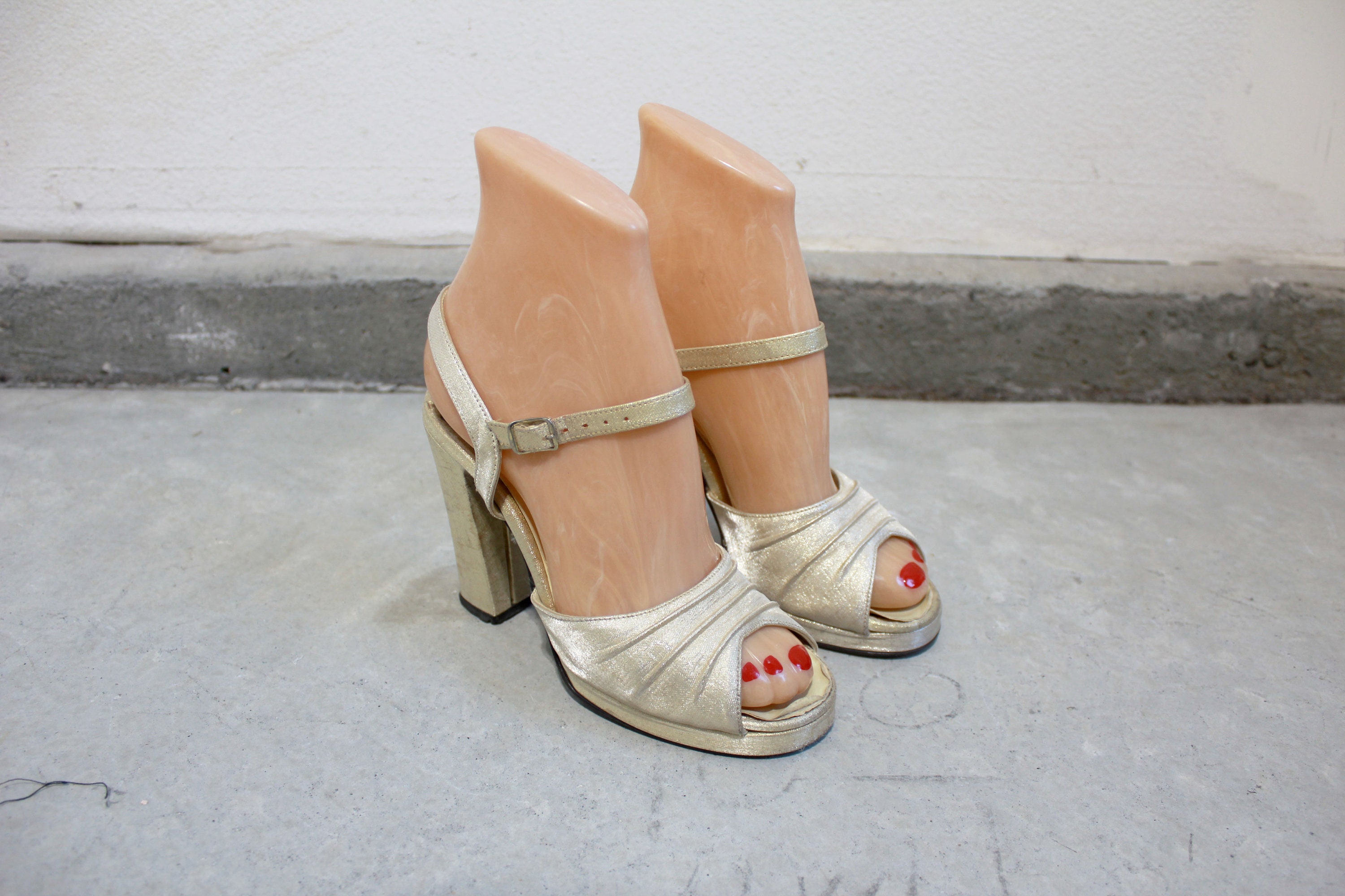 platform disco heels