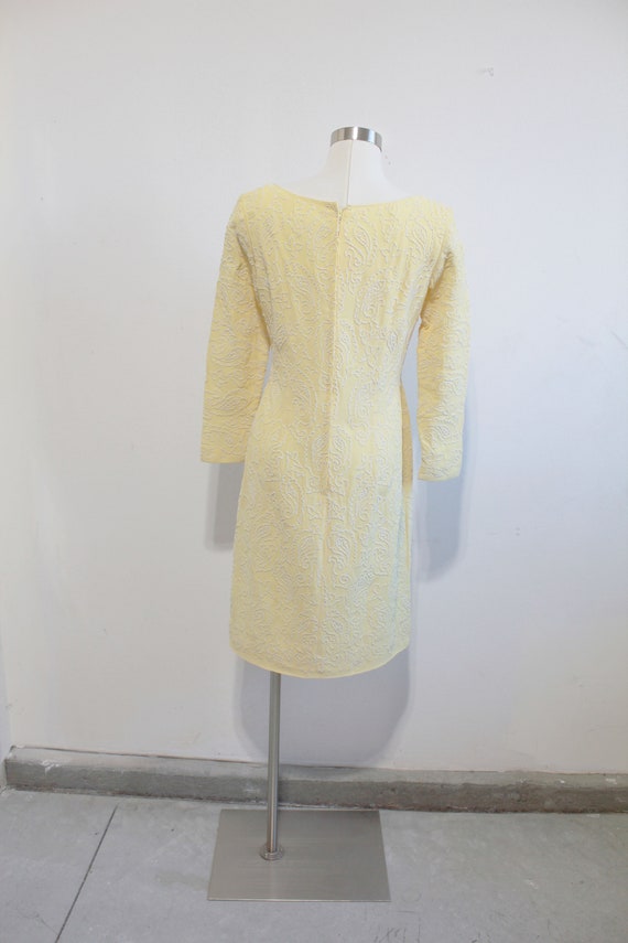 1960s Yellow Beaded Evening Dress | Small/Medium - image 10