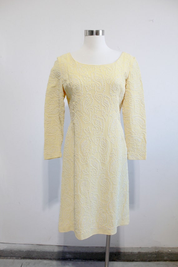 1960s Yellow Beaded Evening Dress | Small/Medium - image 2