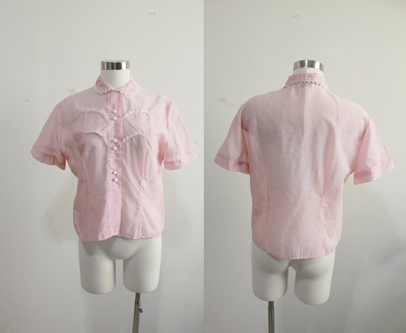 Belle Poque Retro Sheer Top Polka Dot Top Vintage Mesh Shirt Women's Short  Sleeve Shirt 1950s Blouses at  Women’s Clothing store