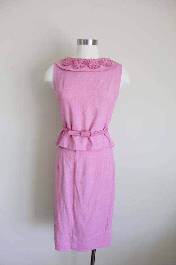 1960s Pink Two-Piece Dress Suit Set by Carol Bren… - image 2