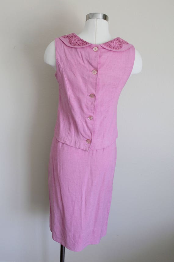 1960s Pink Two-Piece Dress Suit Set by Carol Bren… - image 9