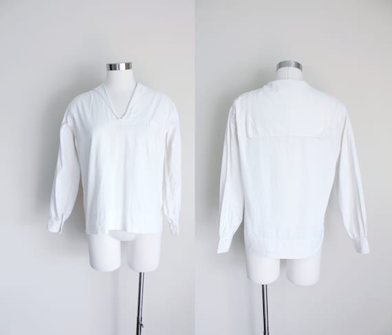 1920s White Middy Blouse by Man-o-War | White Sail