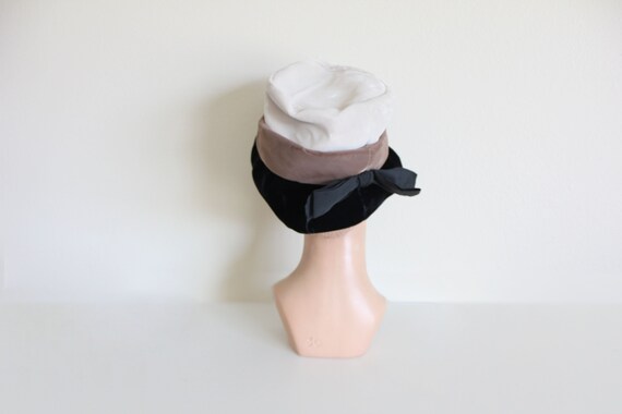 1950s Bucket Hat | Velvet Hat | Colorblock Hat | … - image 4