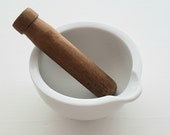 Vintage Mortar and Wood Pestle