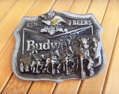 BUDWEISER Buckle King of Beers, Diligence Belt Buckle Western, Anheuser-Busch Official Product, Signed, Made in USA