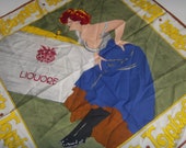 Liquore Strega Alberti Crepe Scarf Advertising Collectible Italian Square