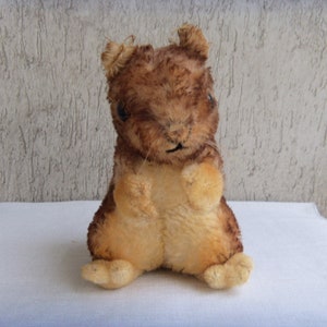 60s Vintage Steiff PERRI Squirrel Mohair West German Collectible Toy