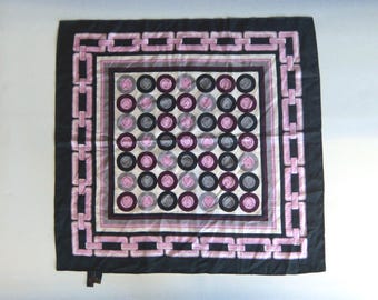 Marc Rozier Paris Silk Scarf: Chain & Hearts Gavroche, Made in France