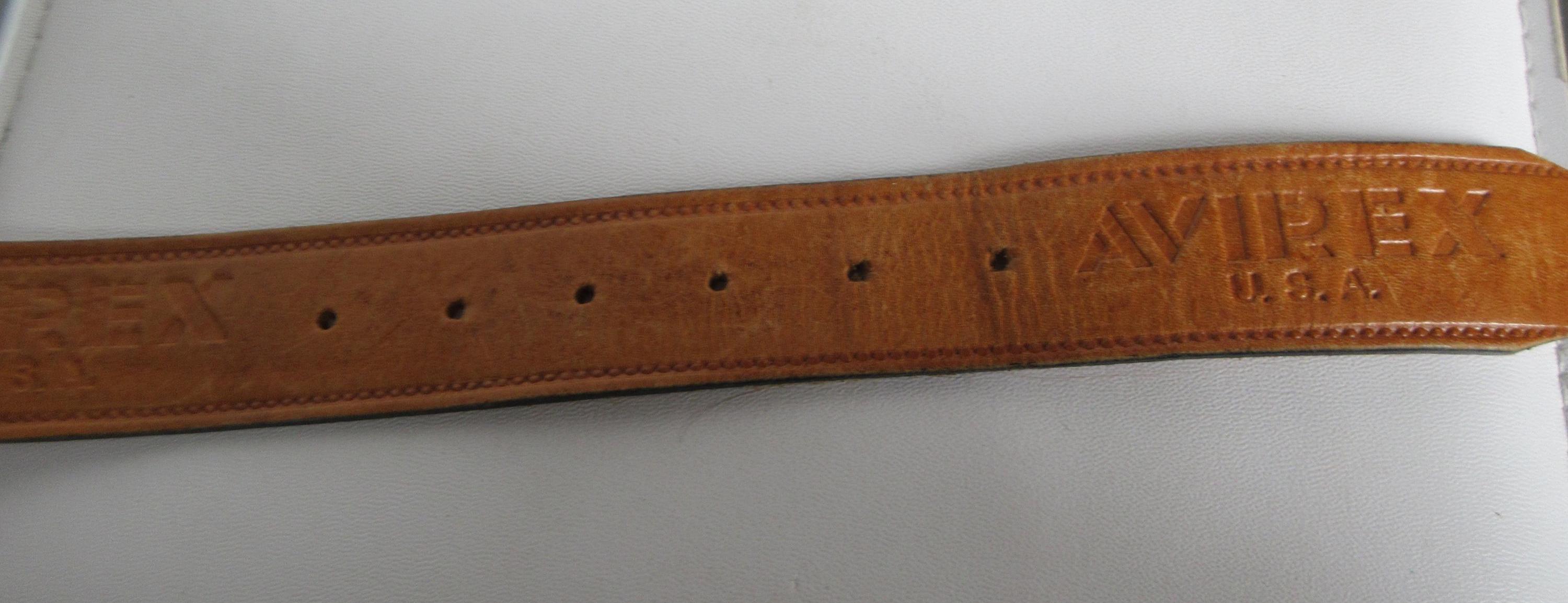 Vintage AVIREX U.S.A Leather Belt, 110 Cm. - Etsy