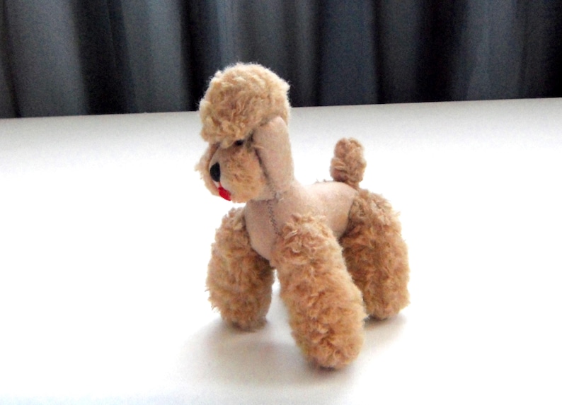 Vintage Wool Poodle Toy: Rare East German Collectible image 1