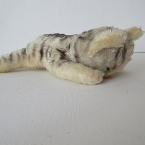 1970s Floppy Mohair Cat Sleeping Kitty Lying Down Kitten West German Collectible Toy Vintage Mid 70s