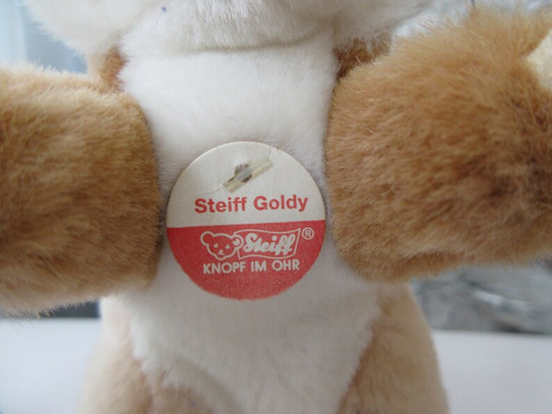 RARE Vintage Steiff Goldy Hamster Peluche Plush Mohair 1950-60 Made In Germany
