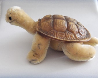HERMANN COBURG Mohair Turtle Toy Tortoise West German Collectible Toy