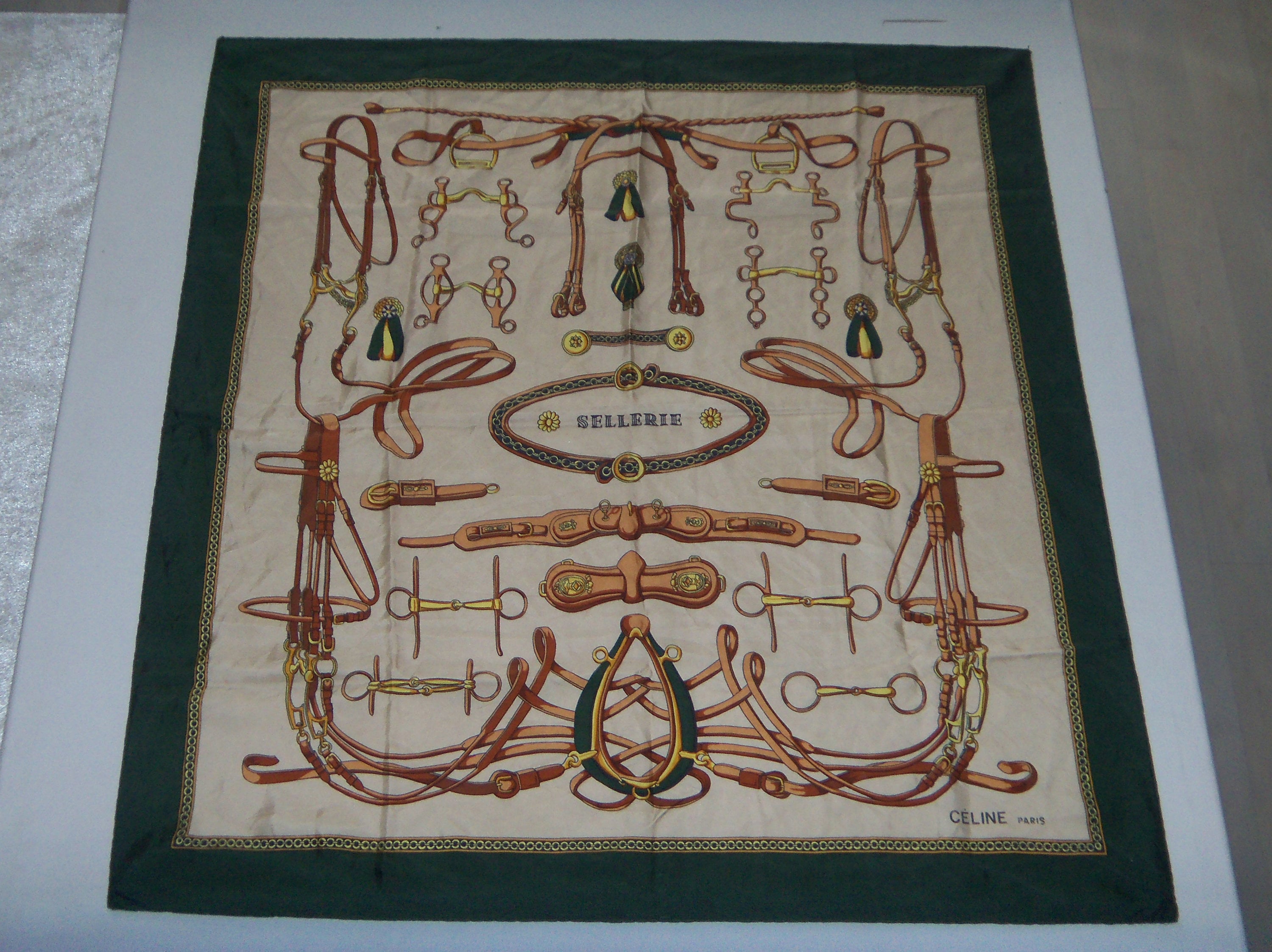 Vintage CELINE PARIS Silk Scarf Vintage CELINE PARIS Silk Scarf