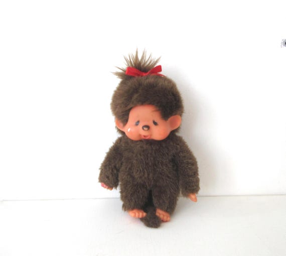 1980年代。セキグチ モンチッチ 泣き顔 女の子 おしゃぶり リボン付き