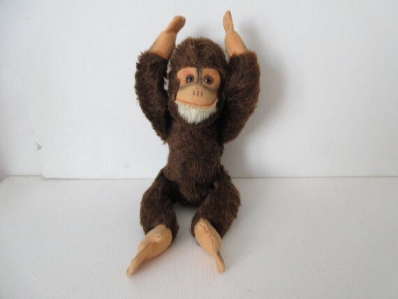 Peluche singe Moco - jouets rétro jeux de société figurines et objets  vintage