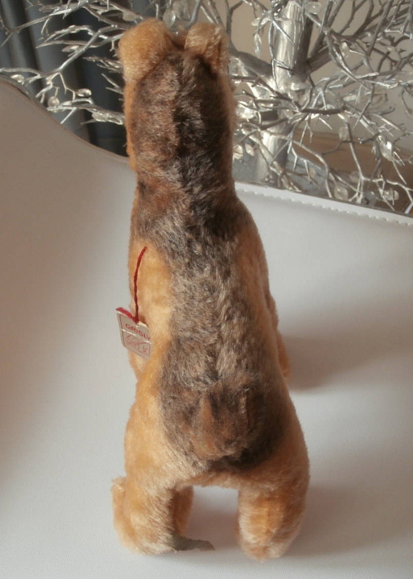【ドイツ GRISLY社 犬】ヴィンテージ 1960s Vintage GRISLY German Mohair FOX TERRIER Toy, Limited