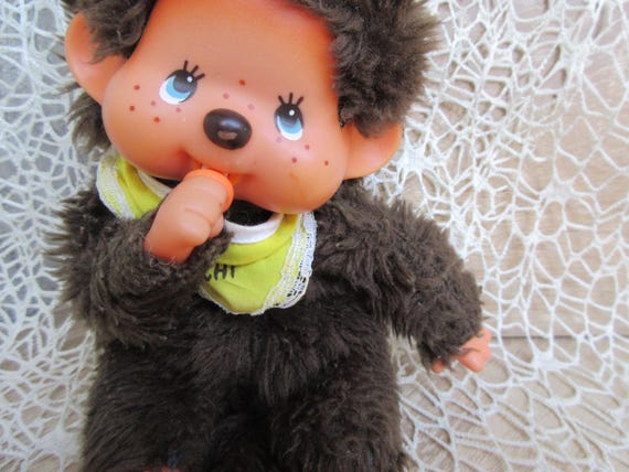 Vintage 80s Monchhichi Boy Doll, SEKIGUCHI Monkey, Blue Eyes - Etsy