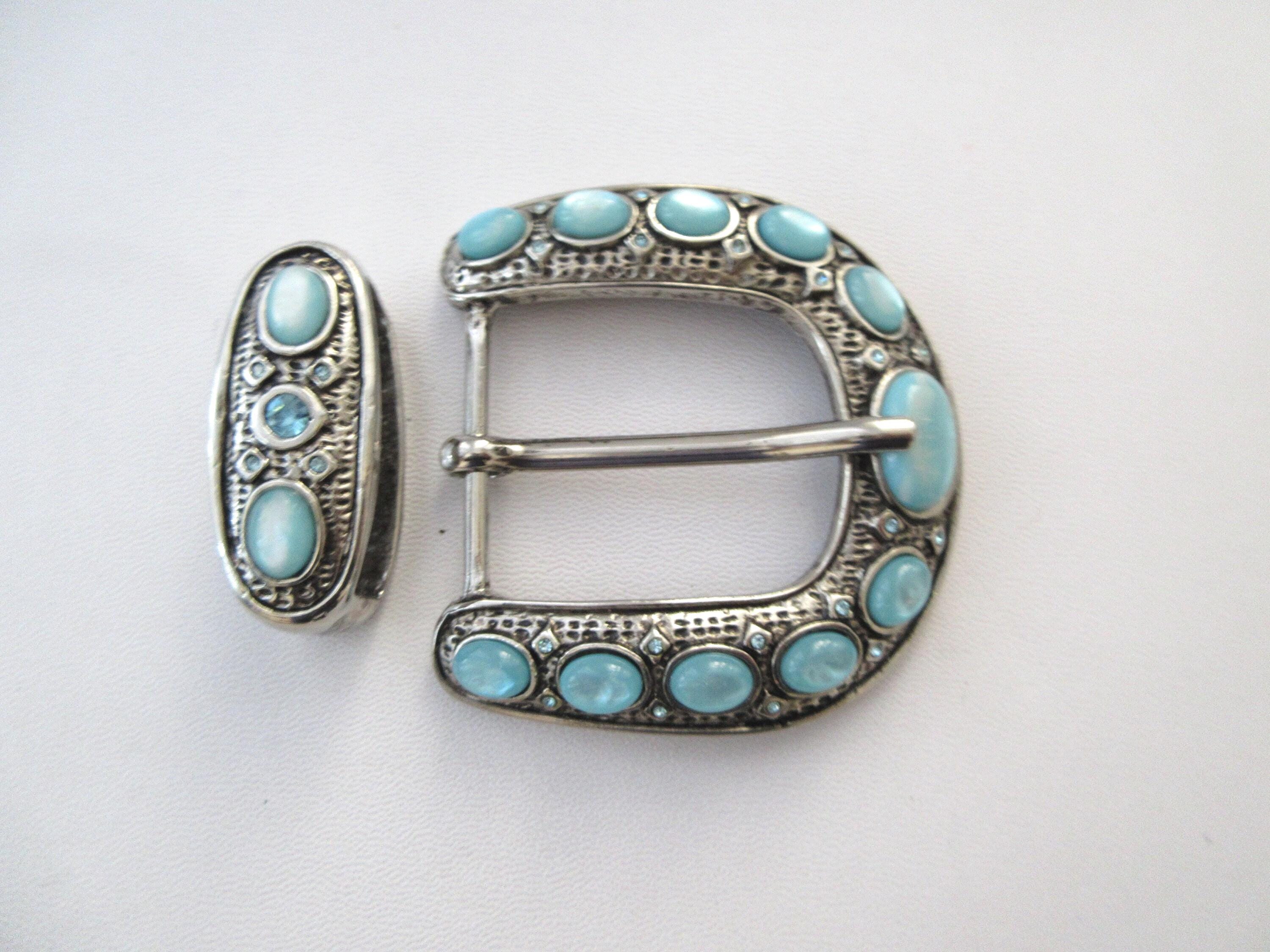 Women’s grey and silver Berge Italian belt Berge Italian Belt - Etsy main image 2