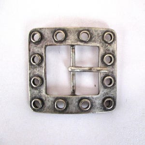 Vintage Eyelets Dots Buckle Square Shape Belt Buckle