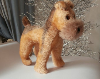 Giocattolo GRISLY Mohair Fox Terrier degli anni &#39;60: pezzo da collezione tedesco, edizione limitata