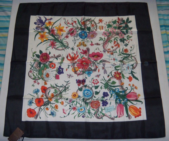 gucci snake silk scarf