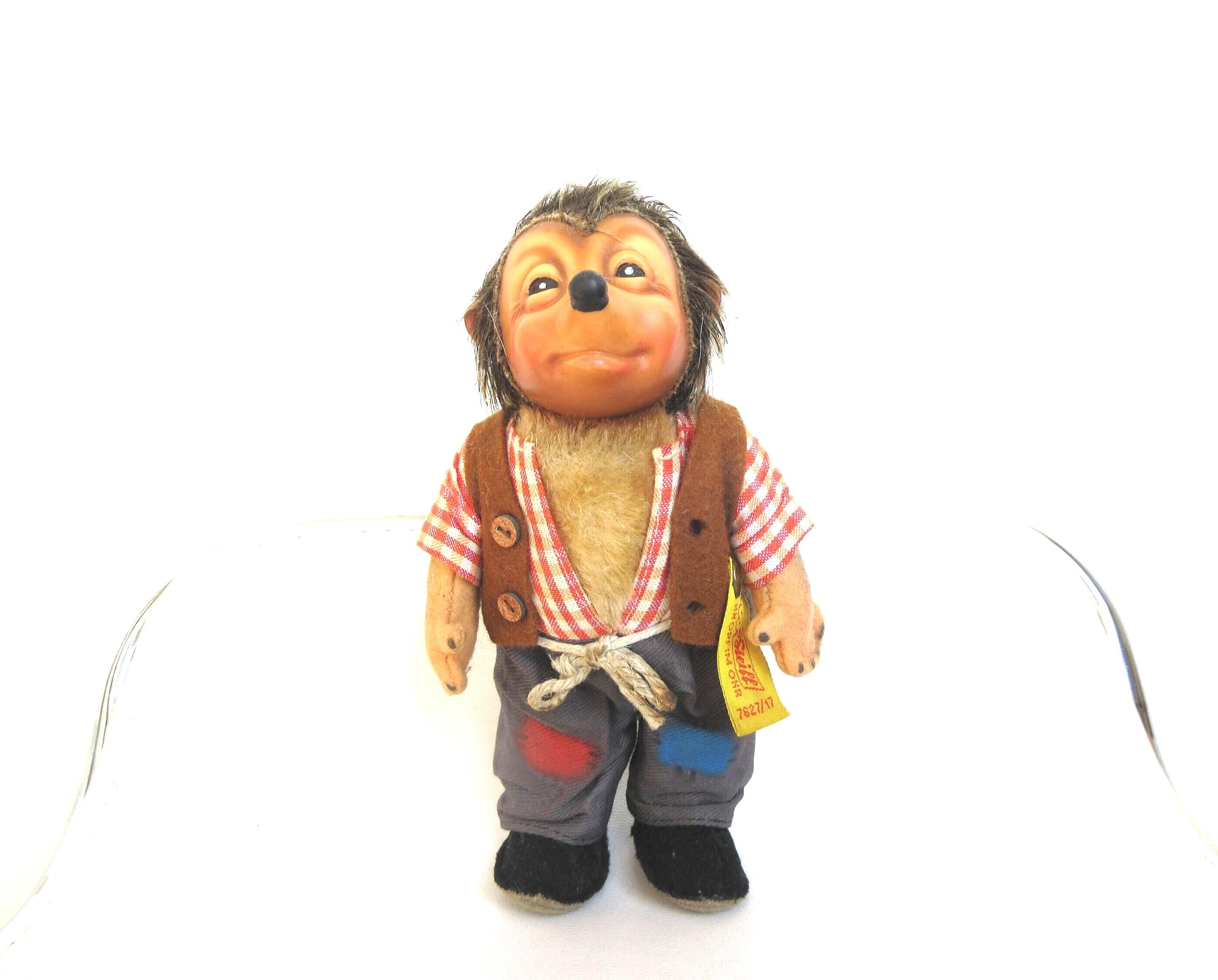 Vintage Steiff Mecki Hedgehog Doll - Rubber Head, 17cm - Etsy