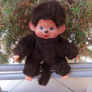 Vintage Fluffy Monchichi Cute Thumb Sucking Collectible Toy