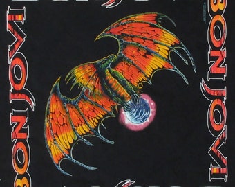 Vintage Bon Jovi Dragon Bandana - 1995 World Tour - Brockum