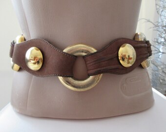 Vintage LIEBESKIND BERLIN Belt Leather Rivet Studded, LKB51  display picture 2