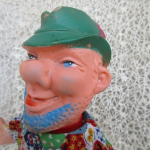 Vintage HUNTER TYROLEAN FORESTER Hand Puppet, Glove Tale Forest Bluebeard