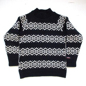 Norwool Norwegian Wool Sweater: Nordic Pattern Jumper, Fitted Shape (Size Small)