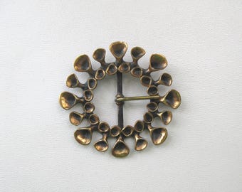 Boucle de ceinture en bronze Hannu Ikonen : bijoux modernistes finlandais