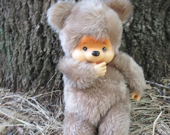 Vintage Monchhichi Puschel bear, Tobby bear, Monchichi