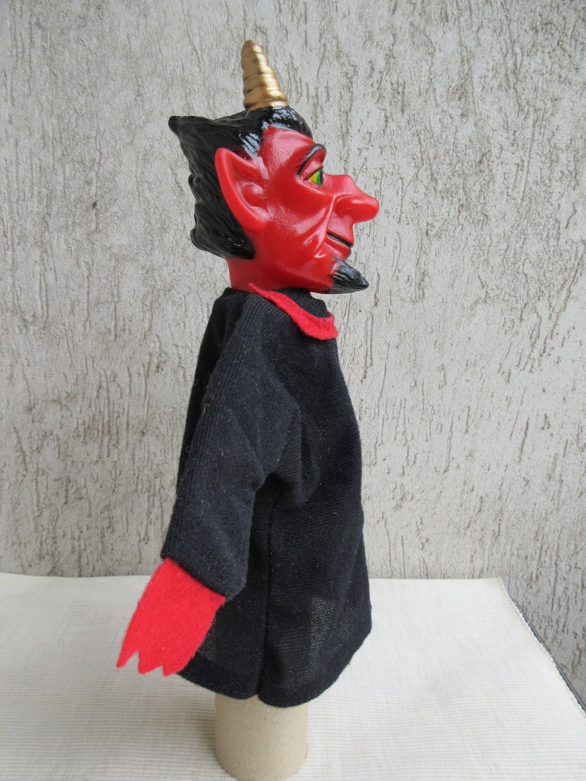 vintage devil hand puppet
