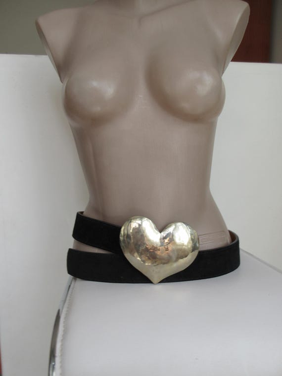 SEA BIG HEART SUEDE BELT (シルバー) SEA BIG HEART SUEDE BELT(SILVER)