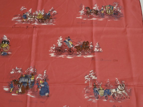 Vintage French Silk Scarf ''Petite histoire de la… - image 4