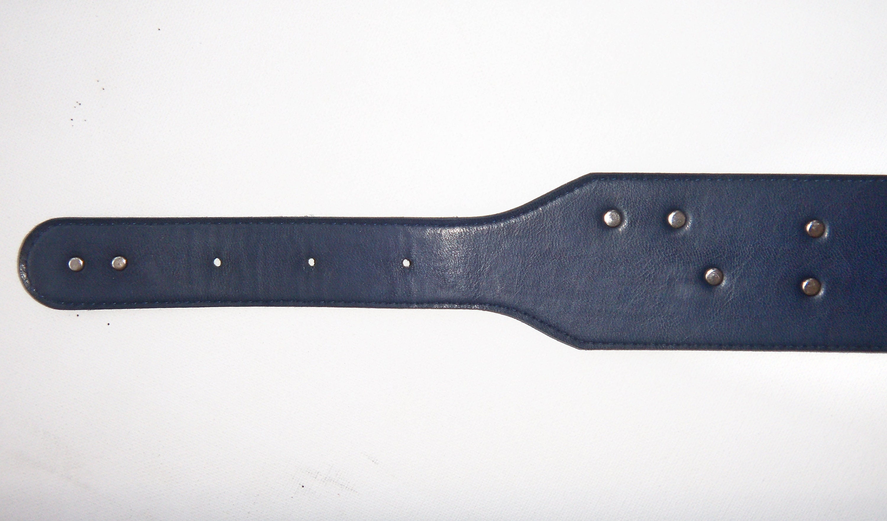 Vintage GEIGER Dirndl Belt, Blue Leather Alpine Accessory  display picture 1