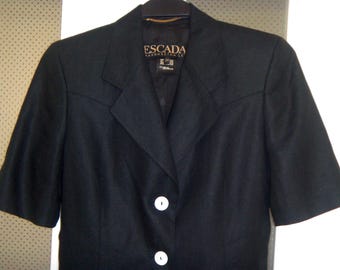 Vintage Escada Velvet Jacket Margaretha Ley Germany 80s 90s Beaded