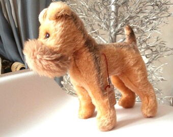 1960s GRISLY Mohair Fox Terrier Toy: German Collectible, Limited Edition