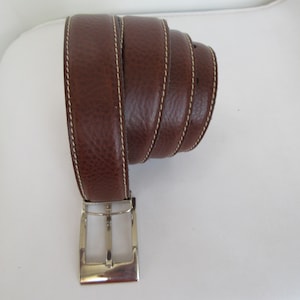 Vintage Pierre Balmain leather belt Pierre Balmain Vintage Brown Leather Skinny Belt - 75 / 30  main image 4