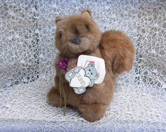 1986s Rare GUND NUTTSY Squirrel Plush Toy Soft Stuffed Animal